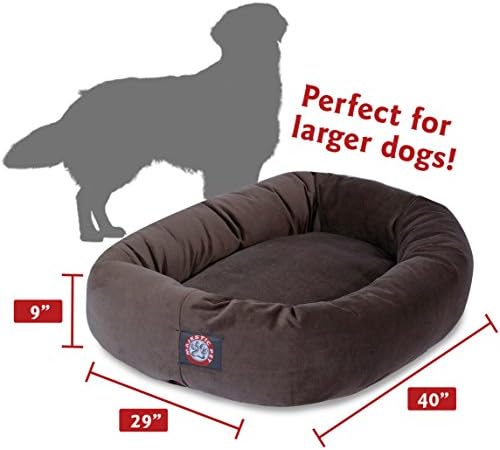 Majestic Pet Suede Calming Dog Bed, 40 Inch Large Round Washable - Image 3