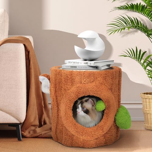 NUNU LAB Small Cat Tree for Indoor Cat- Natural Solid Wood - Image 6