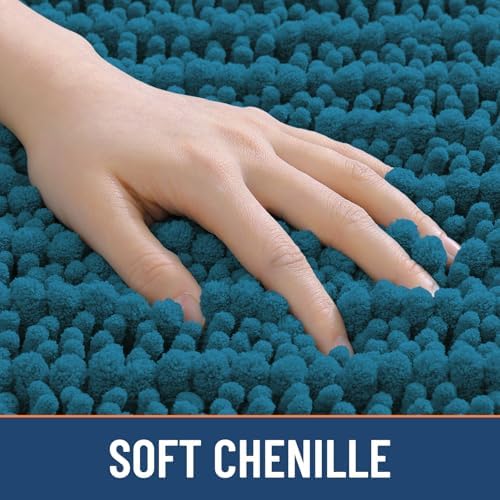 Smiry Bathroom Rugs 44X24, Extra Soft Rubber Backing Chenille Bath Mats - Image 4