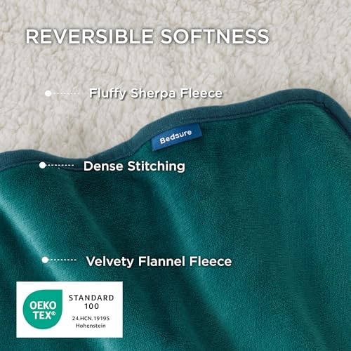 Bedsure Waterproof Blanket for Bed Soft Sherpa Fleece Throw, Queen 90x86 - Image 3