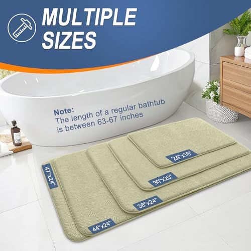 OLANLY Thick Memory Foam Bathroom Rugs 36x24, Absorbent Bath Mat - Image 5