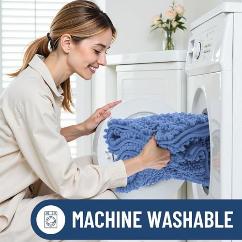 Smiry Bathroom Rugs Mat 36x24, Extra Soft Absorbent Chenille Bath Rugs - Image 6