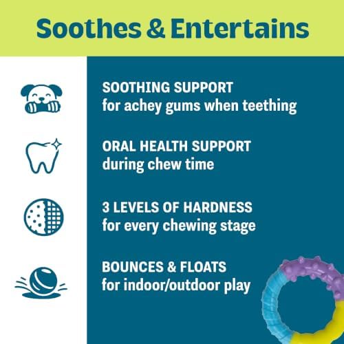 Grow-With-Me Ring Dental Dog Chew Toy, Bounces & Floats - Image 5