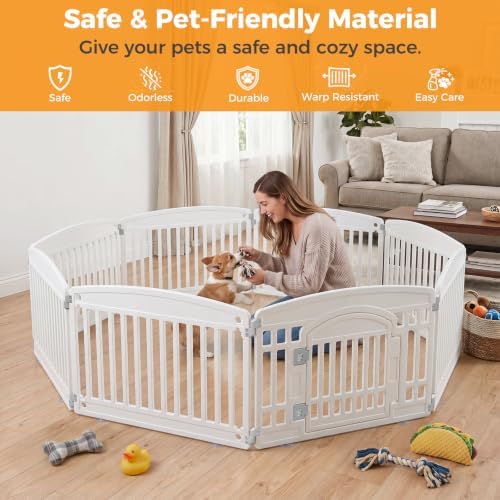 NEWBULIG 24 Inch 8 Panels Dog Playpen, Plastic Pet Play Pen Fence - Image 2