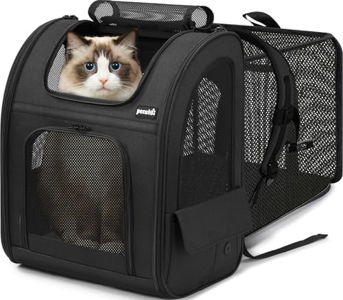 pecute Dog Backpack Expandable, Cat Carrier Backpack Breathable by pecute