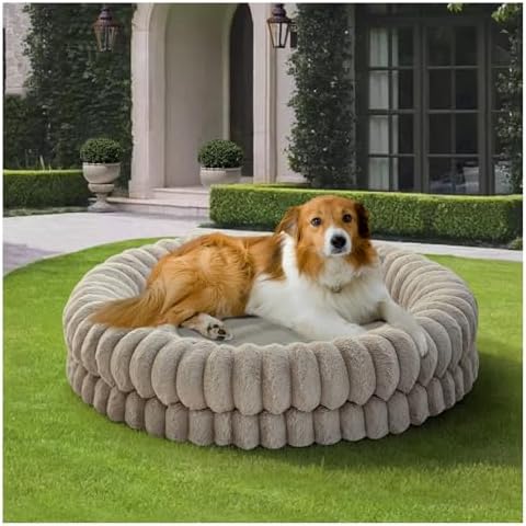 BALANCE Luxury Donut Dog Bed, 36 Inches Round Dog Beds Large Sized Dogs Washable by BalancePet