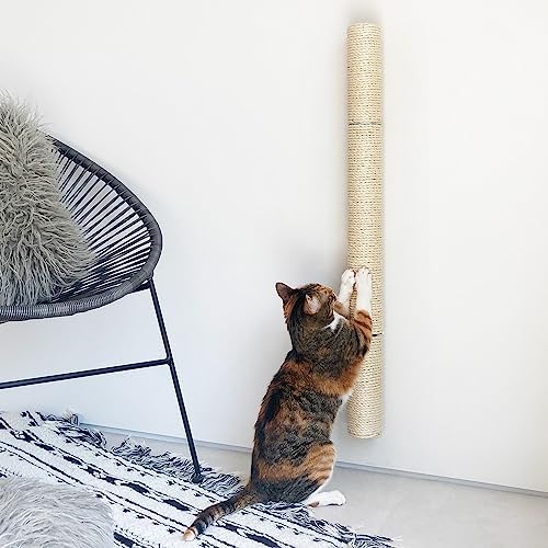 xympo 34" Wall Mounted Cat Scratcher, Sisal Scratching Post by xympo