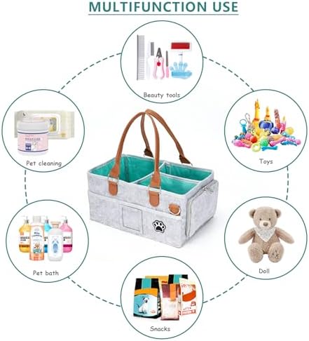 Felt Dog Grooming Bag, Pet Portable Tote Bag - Image 4