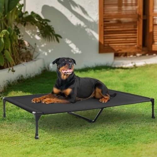 Veehoo Outdoor Elevated Dog Bed Large Sized Dogs, Cooling Raised Dog Cots - Image 2