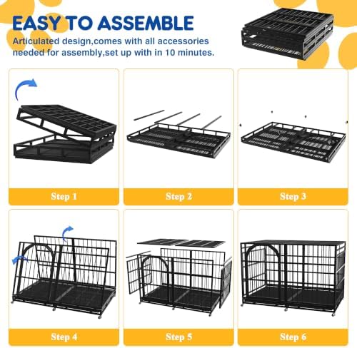 Asee'm 54 Inch Heavy Duty Dog Crate - Image 6