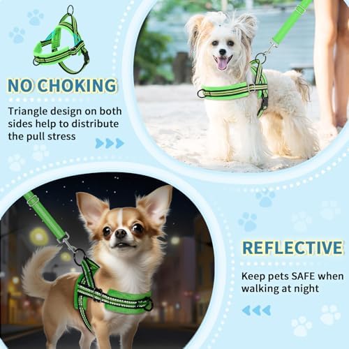 Lukovee Small Dog Harness and Leash Set, No Pull Soft Padded Vest - Image 6