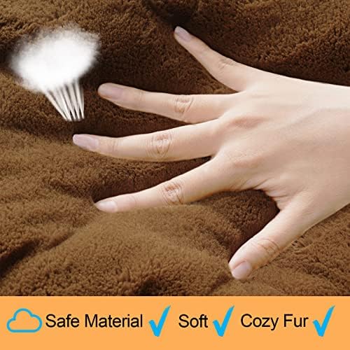 Dog Crate Pad Washable Dog Bed for Crate Small Cozy Mat 24-Inch Brown - Image 4