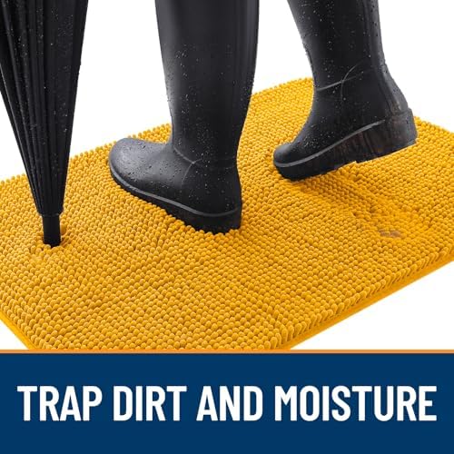 OLANLY Dog Door Mat for Muddy Paws 70x32, Super Absorbent Chenille Mud Mat - Image 2