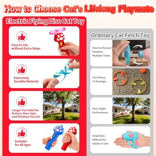 BABORUI Cat Toy Disc Launcher, Rechargeable Interactive Cat Fetch Toy Launcher - Image 2