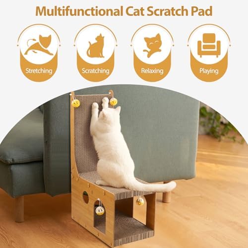 YEMOO ​Cat Scratcher, Cat Scratching Board, L Shaped Vertical Cat Scratcher - Image 3