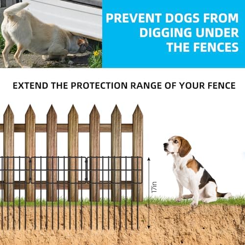 10 Panels Garden Fencing Animal Barrier, 17in X 10.8ft Dog Dig Fence Barrier - Image 2
