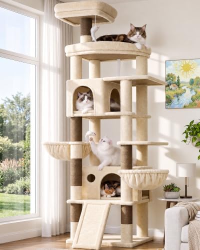 Globlazer 81in Cat Tree for Large Cats, Extra Tall Tower by Globlazer