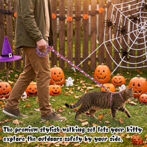 2 Pack Halloween Cat Harness and Leash Breakaway Cat Collars - Image 7