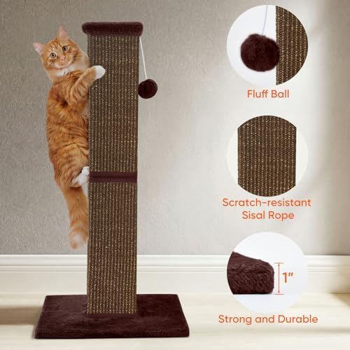 Cat Scratching Post for Indoor Cat, 32 Inch Large Cat Scratcher - Image 4