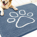 OLANLY Dog Door Mat for Muddy Paws 32x20, Paw Print Design Chenille Mud Mat by OLANLY