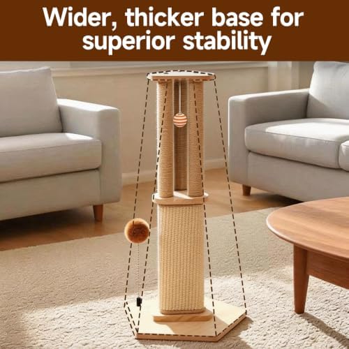 Cat Scratching Post for Indoor Cats, Kitten sisal Scratch Post for Cute Small - Image 5