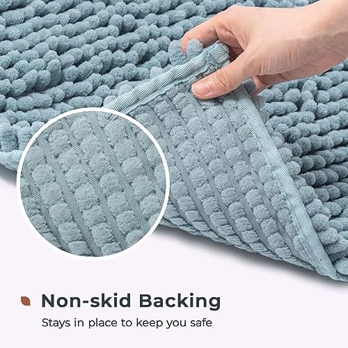 FRESHMINT Chenille Bathroom Rugs Mat 32”x20”, Non-Slip Bath Mat - Image 5