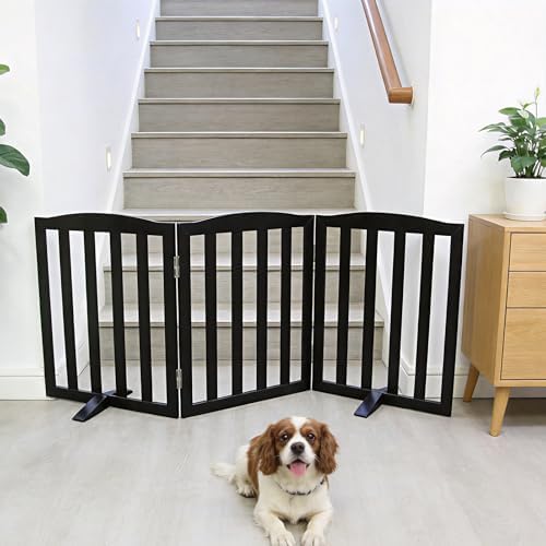 Freestanding Dog Gate Indoor, Doggie Gate Foldable Pet Gates - Image 2