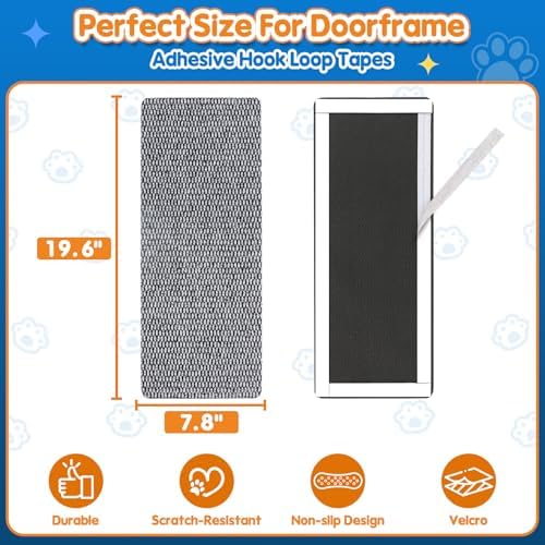 Wall Cat Scratcher for Indoor Cats, Corner Furniture Protector Light Grey - Image 5