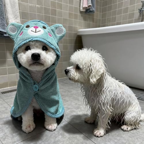 Dog Hooded Bathrobe Towel Fast Drying Absorbent Bath Warm Blanket - Image 7