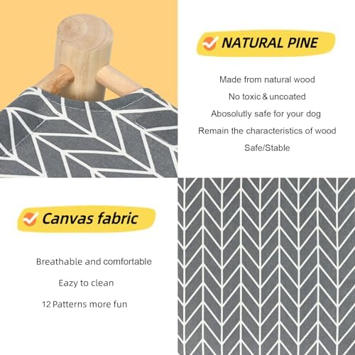 Patas Lague Cat Hammock Bed Small Eleveted Dog Bed 19x19 in Arrow - Image 3