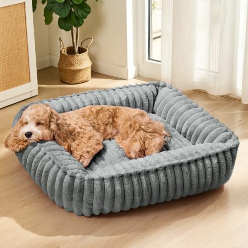 Medium Dog Bed Calming Cat Bed for Indoor Cats 24’’x20’’SageGrey by Unknown