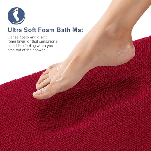 OLANLY Memory Foam Bathroom Runner Rug 44x24, Absorbent Long Bath Mat - Image 2