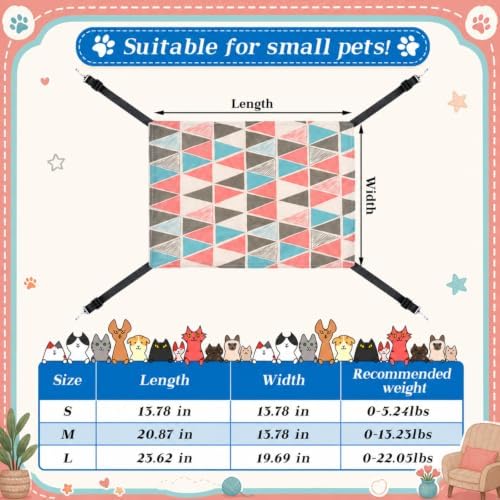 Jetec 2 Pack Cat Hammock for Cage, Geometry Pattern - Image 3
