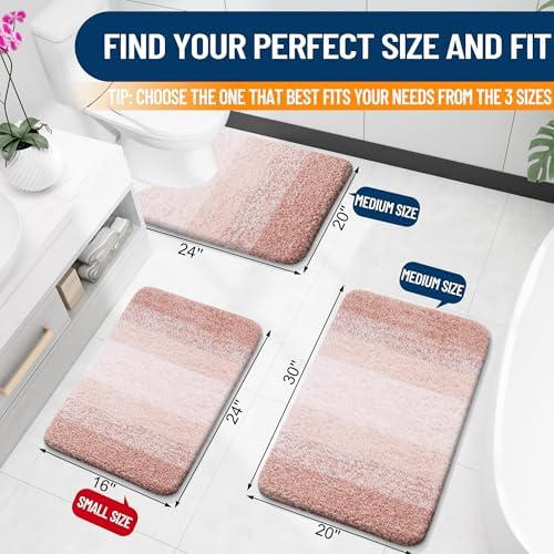 OLANLY Bathroom Runner Rug 40x24, Extra Soft Absorbent Microfiber Bath Rugs - Image 2