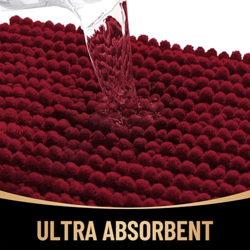 OLANLY Thick Chenille Absorbent Bathroom Rugs Mat 30x20 - Image 3