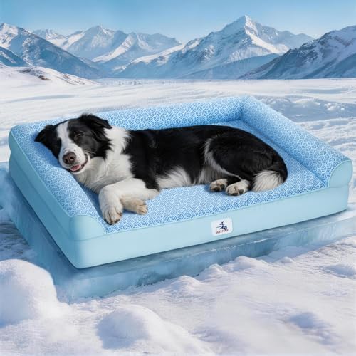 Cooling Dog Bed with PCM, Instant Chill Medium Pet Sofa, Indoor Outdoor by Unknown