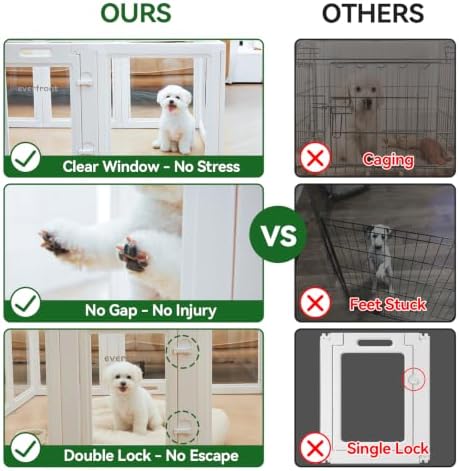EVERFRONT Dog Playpen with Door, 6 Panels - Image 2