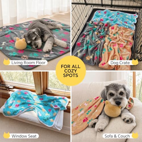 Luciphia 3 Pack Soft Fleece Dog Blankets - Image 4