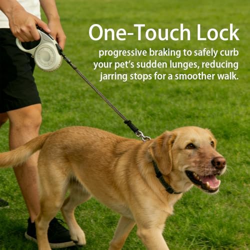 Retractable Dog Leash for Medium & Large Dogs up to 80 lbs, One-Handed Brake - Image 3