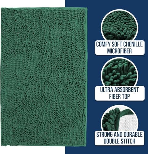 Muddy Mat® | Chenille Bathroom Rugs Quick Dry Microfiber Mats Non Slip Washable - Image 2