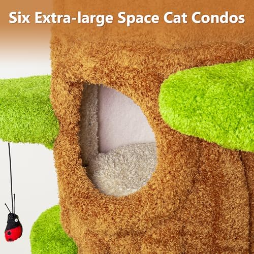 88.6" Extra Large Solid Wood Cat Tree Tower – Multi-Level Indoor Cat Condo - Image 3
