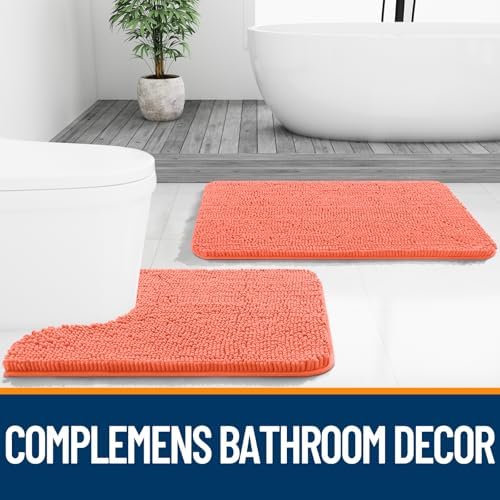 OLANLY Bathroom Runner Rugs 47x17, Extra Soft Absorbent Chenille Bath Rugs - Image 7