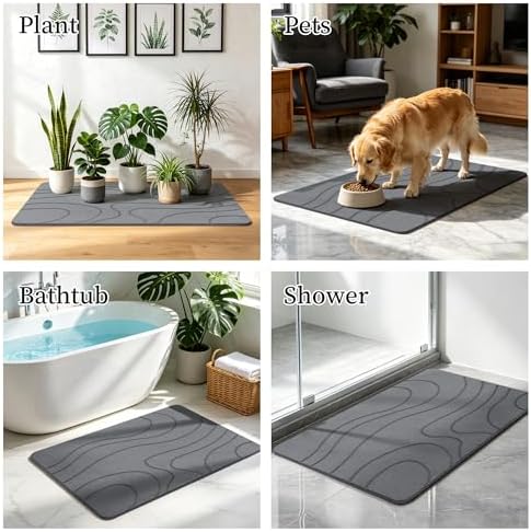 THMINS Extra Large Stone Bath Mat - Image 7