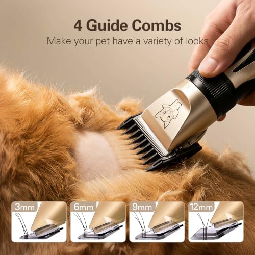 Highdas Dog Clippers for Grooming Low Noise, Cordless Electric Dog Grooming Kit - Image 5