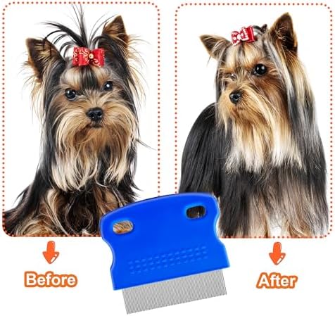5 Pack Flea Lice Comb, Stainless Steel Dog Cat Grooming Combs - Image 6