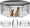 PETIME Foldable Metal Dog Exercise Pen/Pet Puppy Playpen Kennels Yard Fence by PETIME
