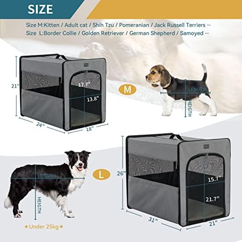 PETSFIT Collapsible Dog Crate, Soft Sided Dog Crate - Image 2