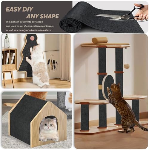 Self-Adhesive Cat Scratching Mat, Cat Scratch Furniture Protector - Image 2