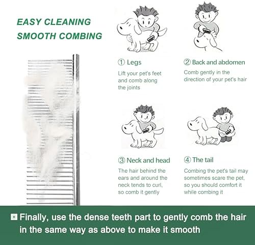 3 Pack Metal Comb For Dogs, Large Medium Small - Image 6