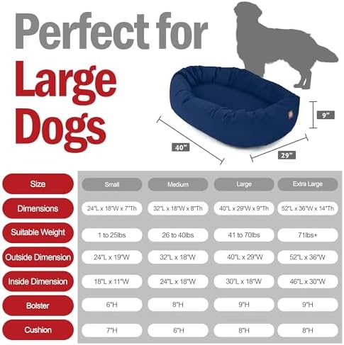 Majestic Pet 40 Inch Suede Calming Dog Bed Washable – Cozy Soft Round Dog Bed - Image 3
